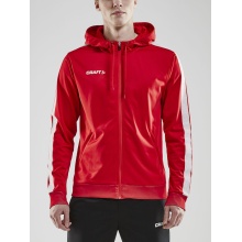 Craft Hoodie Fullzip Pro Control red/white Men